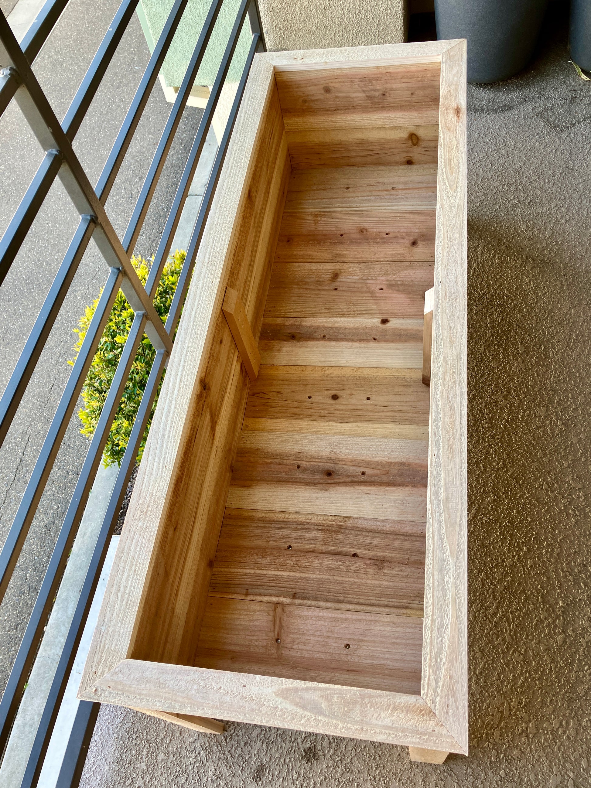 long wooden planter box indoor Long Planter Box (Box B) – Nisa's Workshop